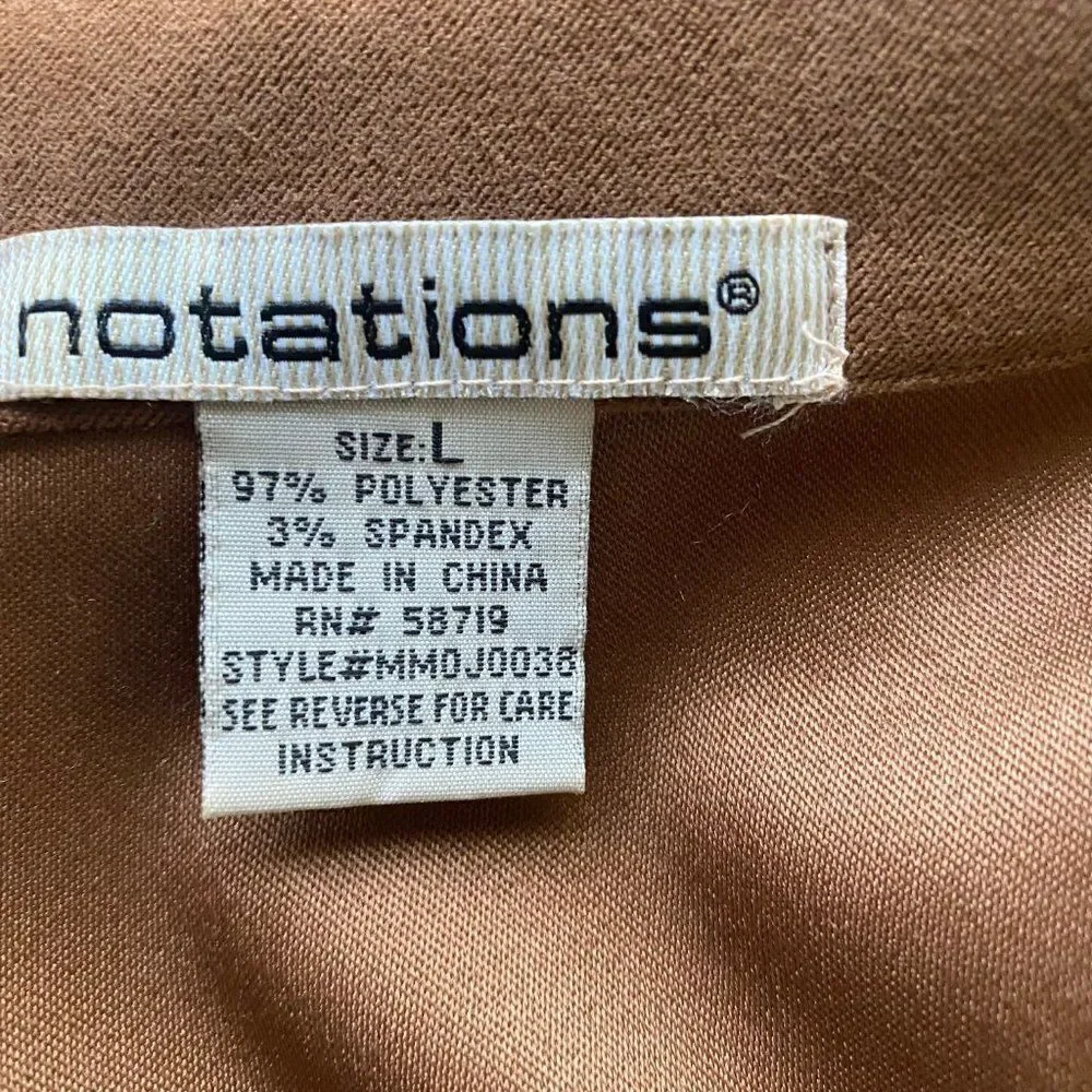 VTG Notations Women’s Brown Blazer SZ L